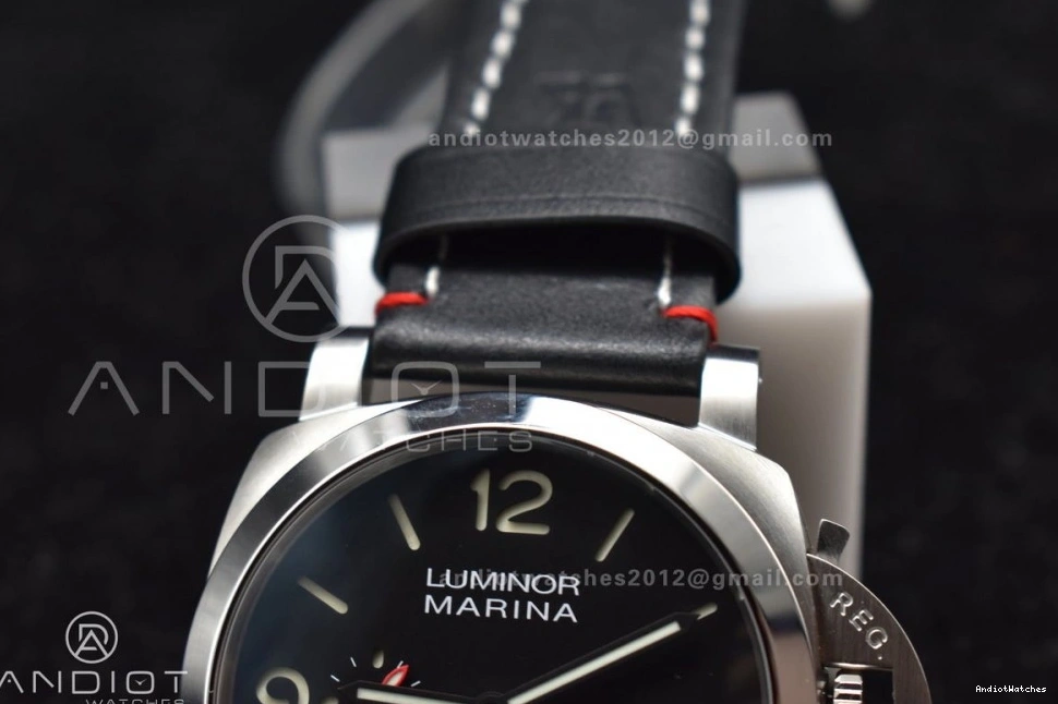 on  PAM732 Strap Green 1:1 P OnTrend Dial Leather Brown Dark Best 999 TTF Edition 0210